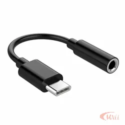 Cabo Adaptador USB-C Para Fone de Ouvido 7583 Preto