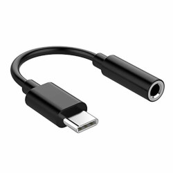 Cabo Adaptador USB-C Para Fone de Ouvido 7583 Preto
