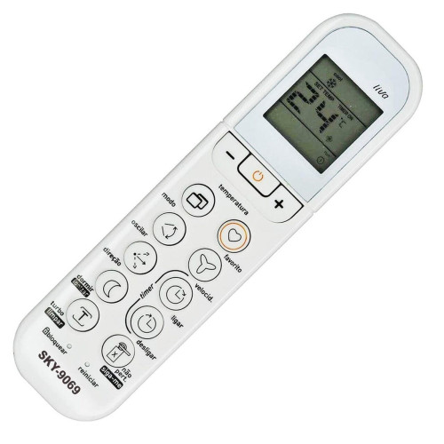 Controle Remoto Ar Condicionado Compatível Midea Vize Liva SKY-9069 Controle Remoto Ar Condicionado Compatível Midea Vize Liva SKY-9069