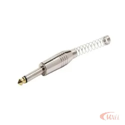 Plug P10 Mono Metal Com Mola Espiral Ponta Dourada 64.1.509