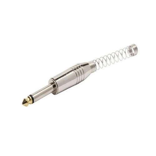Plug P10 Mono Metal Com Mola Espiral Ponta Dourada 64.1.509