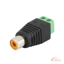 Adaptador Borne x Plug Rca Femea