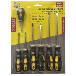 Kit Chave Fenda E Philips C/ 7pç Fbg 3201