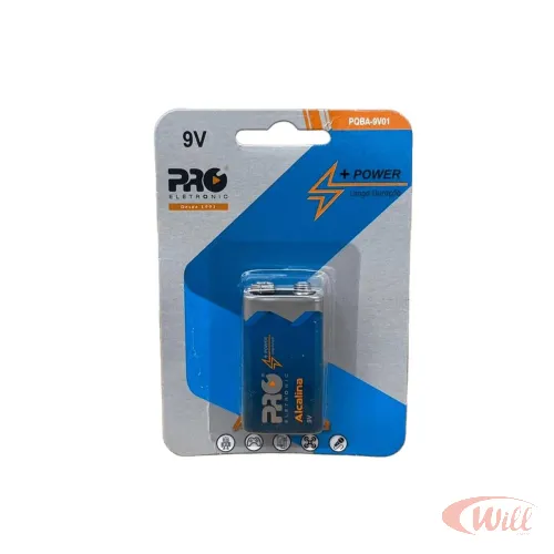 Bateria 9V (6LR61) Blister PQBA-9V01 Proeletronic