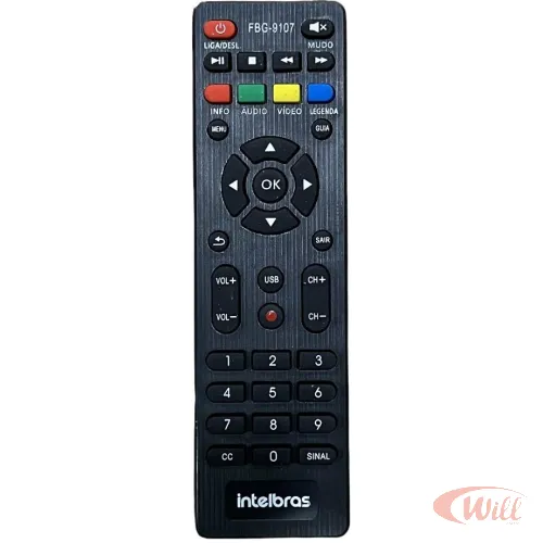 Controle Remoto Conversor Compatível Intelbras Digital Fbg 9107