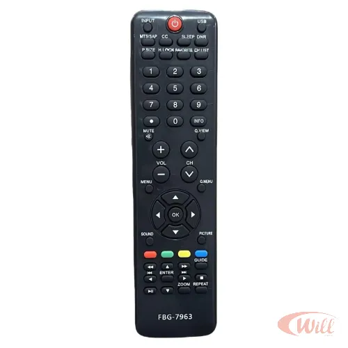 Controle Remoto Tv Compatível Buster Fbg 7963 Controle Remoto Tv Compatível Buster Fbg 7963
