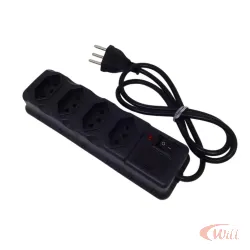 Filtro Linha 4 Tomadas Protetor Elétrico Fusível Bivolt
