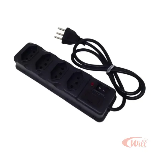 Filtro Linha 4 Tomadas Protetor Elétrico Fusível Bivolt Filtro Linha 4 Tomadas Protetor Elétrico Fusível Bivolt