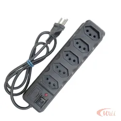 Filtro de Linha 5 Tomadas Protetor Elétrico Fusível Bivolt