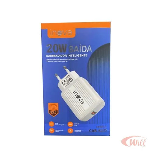 Carregador Celular 20W 1 USB Quick Charge Inova CAR-5235
