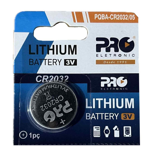 Bateria Lítio CR2032 Proeletronic Bateria Lítio CR2032 Proeletronic