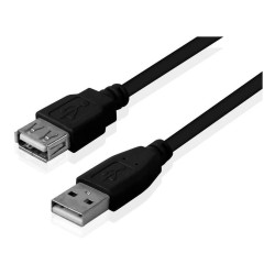 Cabo Usb A Macho + Usb A Femea 2.0 3 Metros Cristal