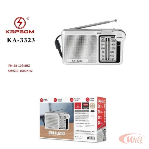 Caixa de Som Radio AM / FM KA-3323 Caixa de Som Radio AM / FM KA-3323