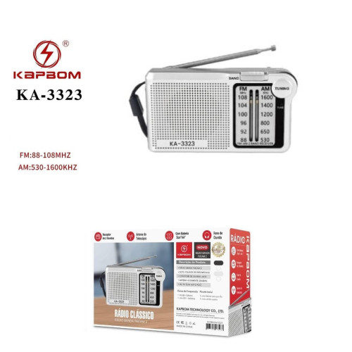 Caixa de Som Radio AM / FM KA-3323 Caixa de Som Radio AM / FM KA-3323