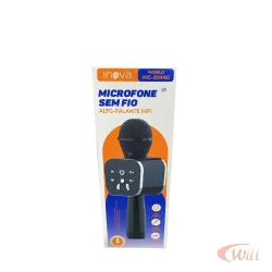 Microfone Sem Fio com Auto Falante HIFI Inova MIC-20440