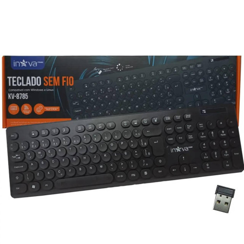 Teclado Gamer Com Fio USB e Iluminação em LED Inova KEY-9819 Teclado Gamer Com Fio USB e Iluminação em LED Inova KEY-9819
