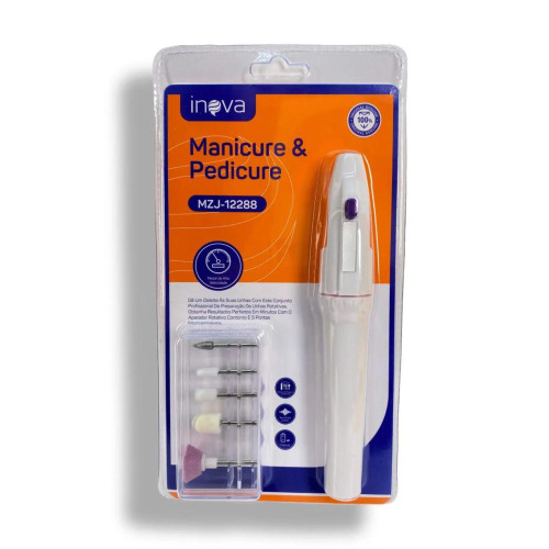 Lixa Eletrica Rotativa Manicure & Pedicure Inova MZJ-12288