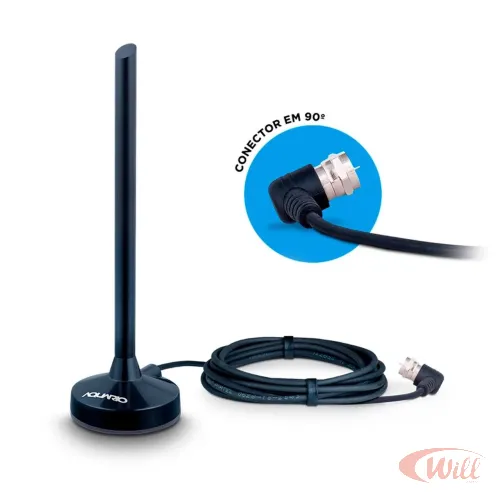 Antena Interna TV Digital HDTV Preto DTV-100P Aquario Antena Interna TV Digital HDTV Preto DTV-100P Aquario
