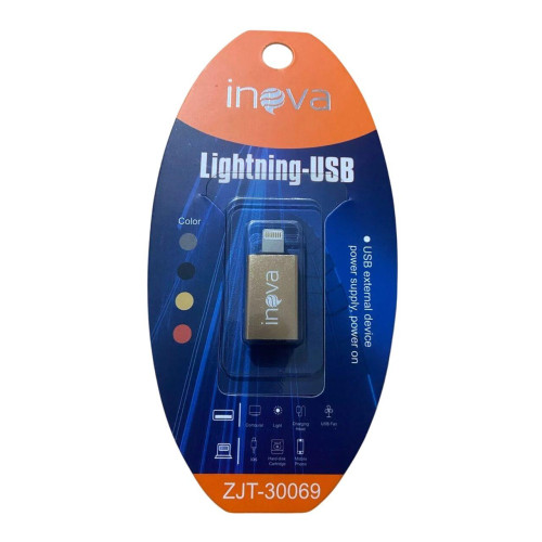 Adaptador Otg Usb Lightning Inova ZJT-30069
