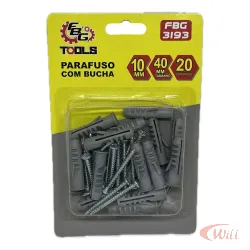Parafuso Com Bucha 10 Kit C/ 20UN FBG-3193