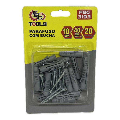 Parafuso Com Bucha 10 Kit C/ 20UN FBG-3193