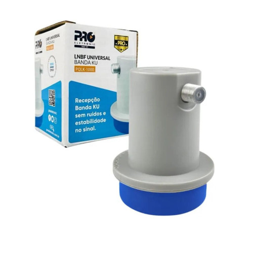 Lnbf Banda Ku Simples Proeletronic PQLK-1000 Lnbf Banda Ku Simples Proeletronic PQLK-1000