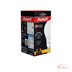 Lâmpada LED Pera 4,8w 3000k E27 Avant
