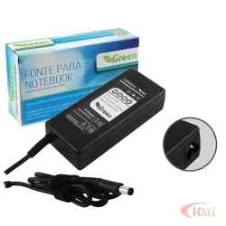 Fonte Notebook Compativel HP 18,5v 3.5A Pino 7.4mm Green