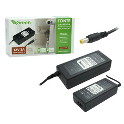 Fonte Chaveada 12v 3a Bivolt Plug 5,5mm X 2,1mm