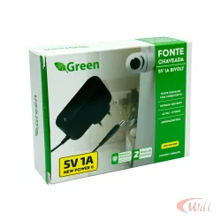 Fonte Chaveada 5v 1a Plug 5,5mm X 2,1mm Green