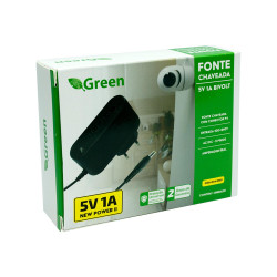 Fonte Chaveada 5v 1a Plug 5,5mm X 2,1mm Green