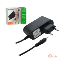 Fonte Chaveada 5v 2a Plug 2,5mm X 0,7mm Green
