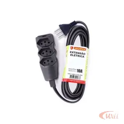 Extensão 3x0,75mm 3 Metros Megatron