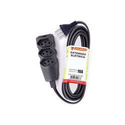 Extensão 3x0,75mm 3 Metros Megatron