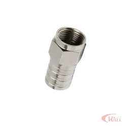 Conector F RG06 Crimpar Com Gel Telesystem