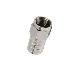 Conector F RG06 Crimpar Com Gel Telesystem