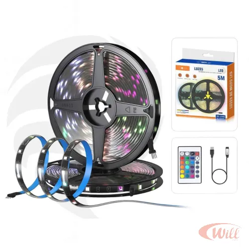 Fita Led RGB Inteligente 5 Metros USB MD Fita Led RGB Inteligente 5 Metros USB MD
