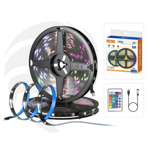 Fita Led RGB Inteligente 5 Metros USB MD Fita Led RGB Inteligente 5 Metros USB MD