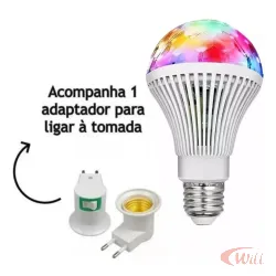 Lâmpada Led Colorida Giratória Festas Bivolt 3W LEHMOX LEY-1729