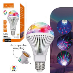 Lâmpada Led Colorida Giratória Festas Bivolt 3W LEHMOX LEY-1729