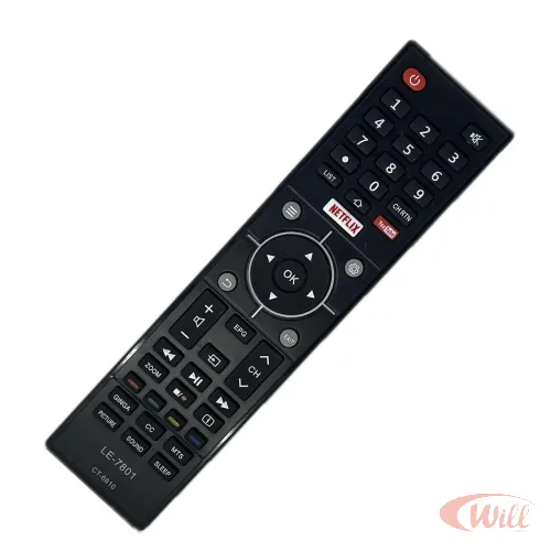 Controle Remoto TV Compativel Toshiba Com Netflix/youtube/smart Le-7801