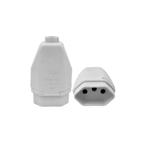 Prolongador Fêmea 2P+T 10A Branco MECTRONIC Prolongador Fêmea 2P+T 10A Branco MECTRONIC