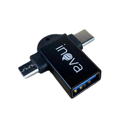 Adaptador OTG 2 EM 1 para Usb Femea ZJT-12668 Adaptador OTG 2 EM 1 para Usb Femea ZJT-12668
