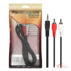 Cabo P2 ST x 2 RCA 1,8 Metro Niquel LSK-996