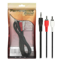 Cabo P2 ST x 2 RCA 1,8 Metro Niquel LSK-996