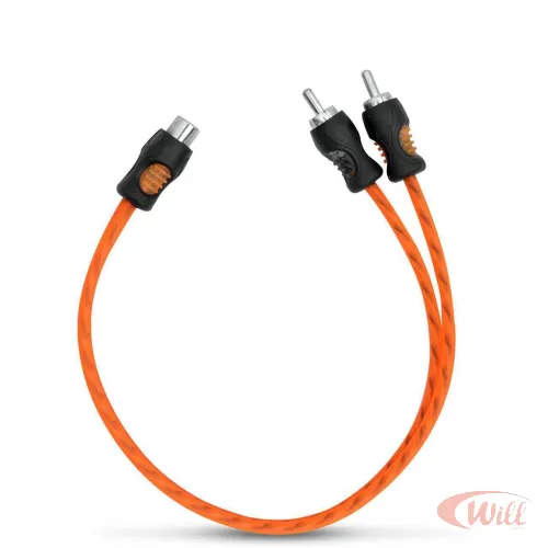 Cabo Y 2 Rca Macho + 1 Rca Femea Laranja 25cm MXT Cabo Y 2 Rca Macho + 1 Rca Femea Laranja 25cm MXT