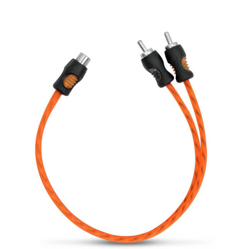 Cabo Y 2 Rca Macho + 1 Rca Femea Laranja 25cm MXT Cabo Y 2 Rca Macho + 1 Rca Femea Laranja 25cm MXT