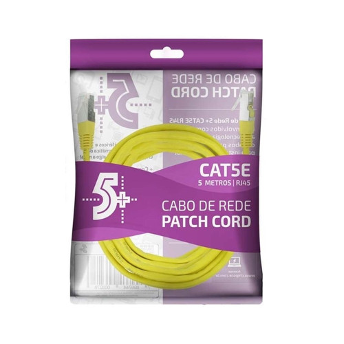 Cabo Patch Cord FTP Cat5e 05 Metros Amarelo Cabo Patch Cord FTP Cat5e 05 Metros Amarelo