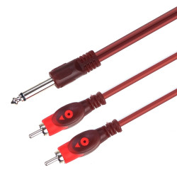 Cabo 2 Rca X P10 Mono Od: 4mm Profissional 1.8m