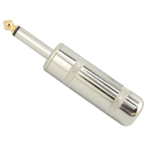 Plug P10 Mono Metal Para Fio PP Profissional Niquel 64.1.557 Plug P10 Mono Metal Para Fio PP Profissional Niquel 64.1.557